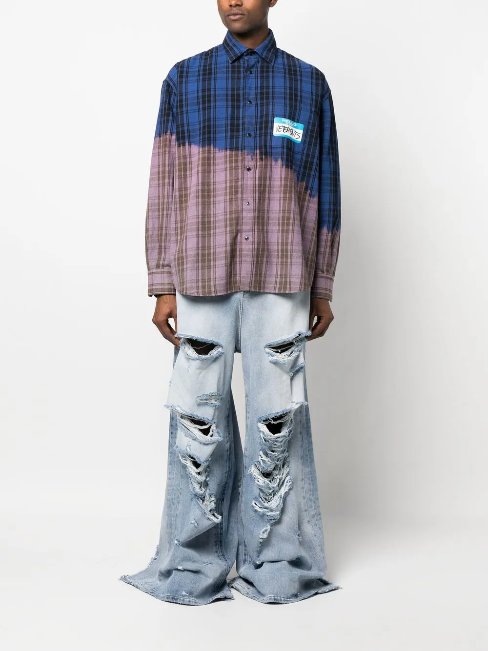 VETEMENTS Geruit overhemd - Blauw