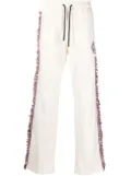 Marcelo Burlon County of Milan fringe-detailing jersey track-pant - Neutrals