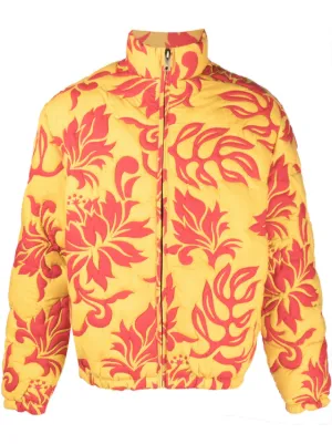 Padded floral jacket sale