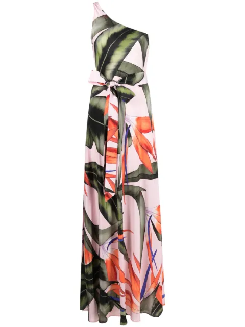 Alexandra Miro one-shoulder graphic-print dress