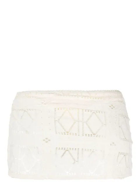 Frankies Bikinis Marty patchwork skirt bikini bottom
