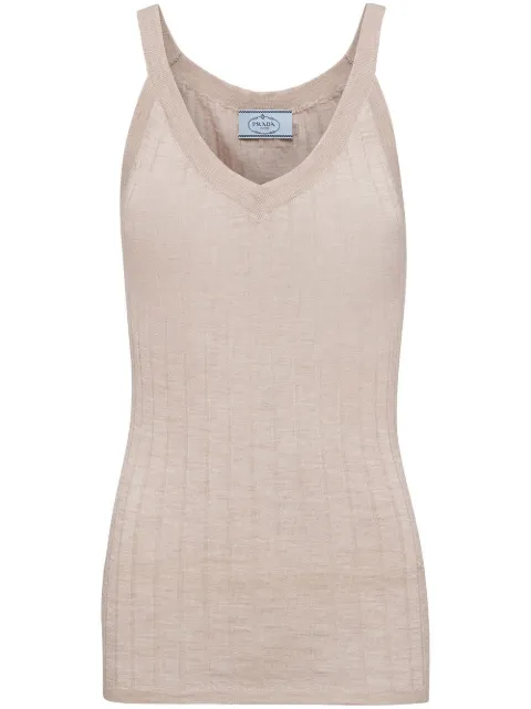 Prada camiseta tejida de canalé