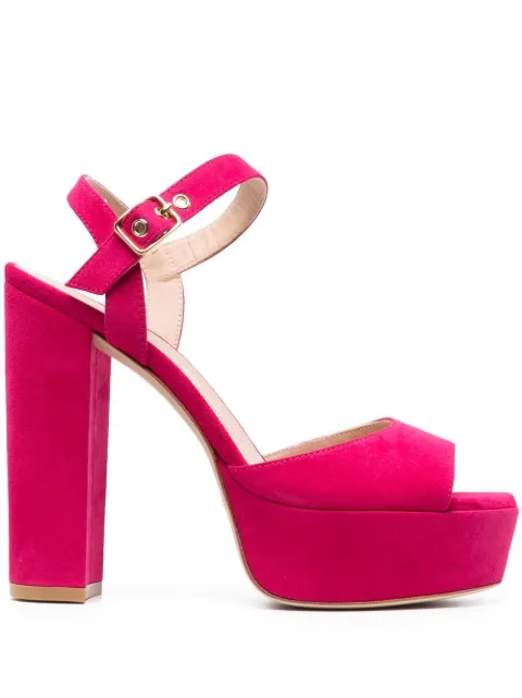 Stuart Weitzman 135mm platform suede sandals 