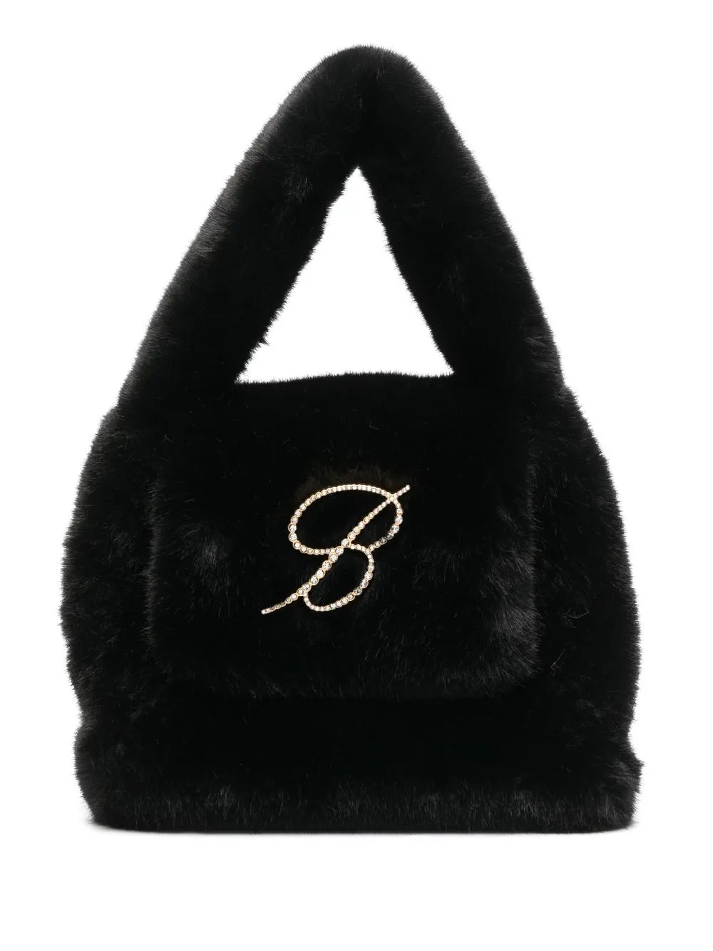 

Blumarine bolsa mini con parche del logo - Negro