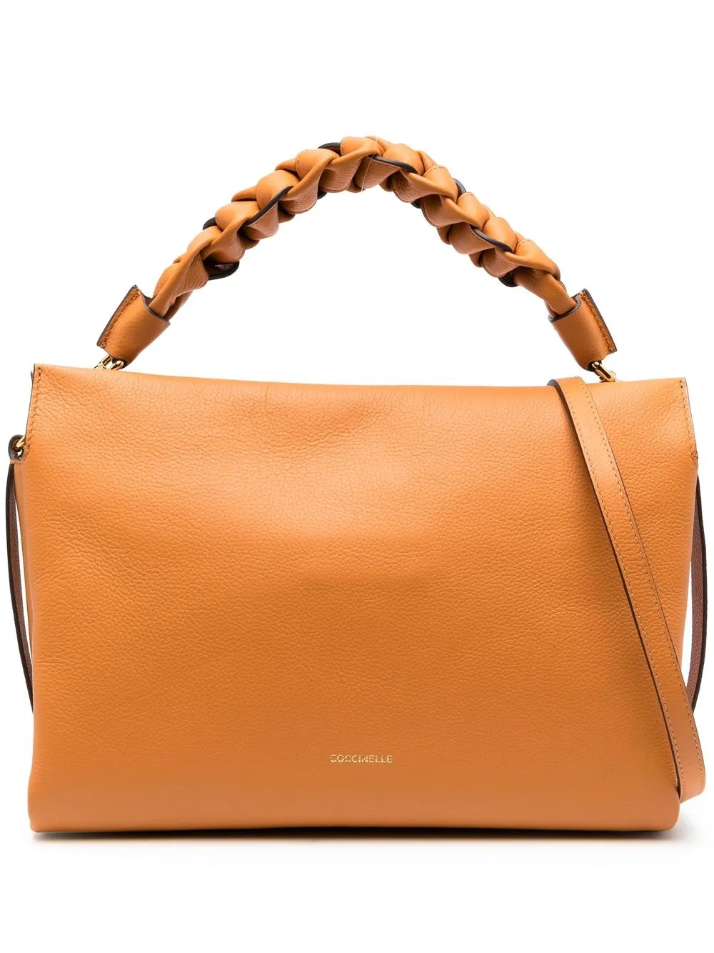 

Coccinelle braided-detail leather tote bag - Brown