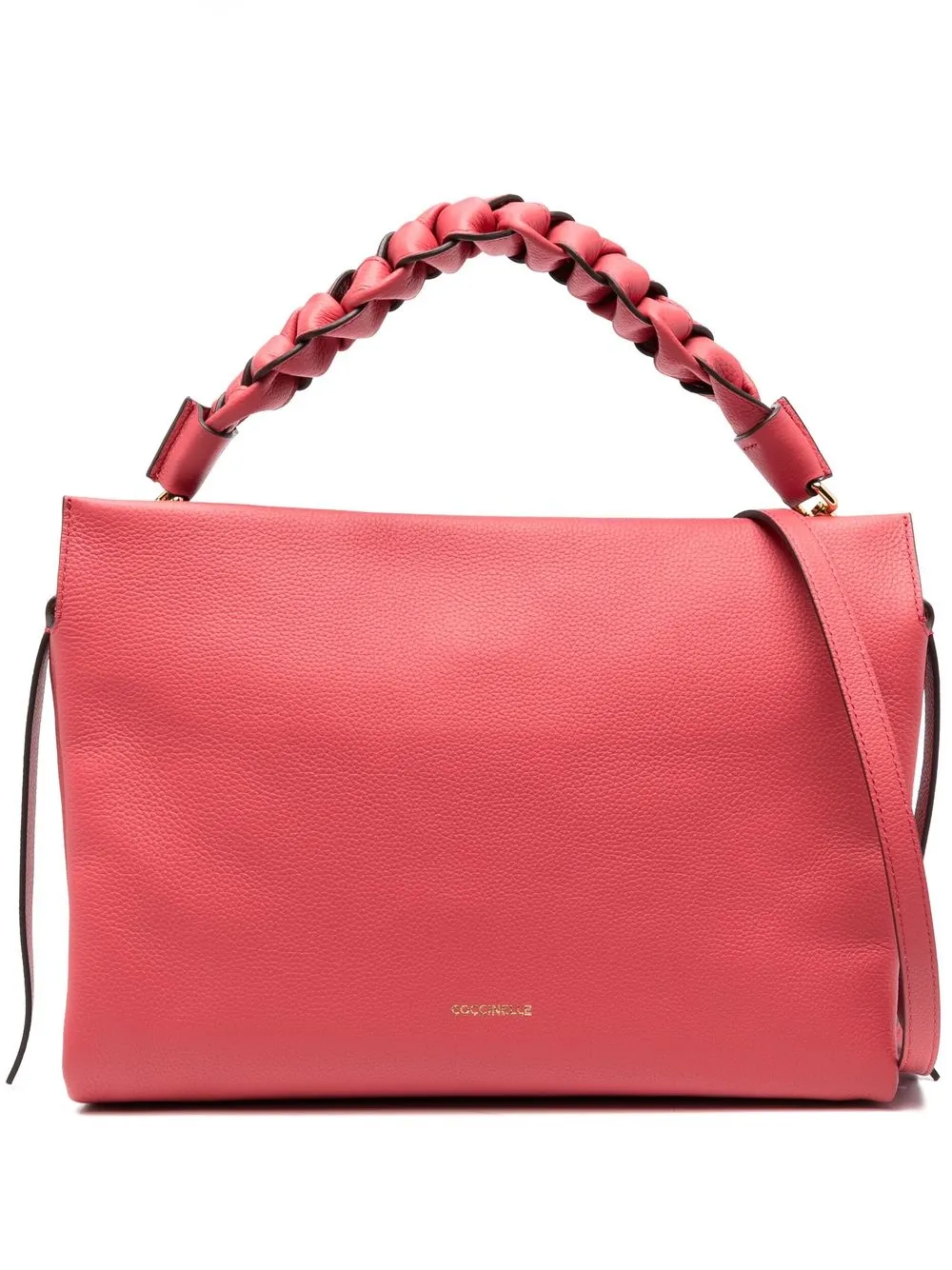 

Coccinelle leather interwoven-strap bag - Red