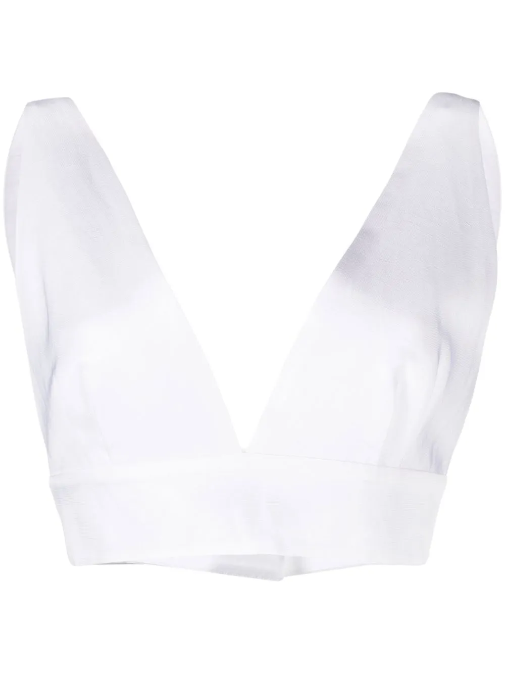 

SANDRO V-neck sleeveless crop top - White