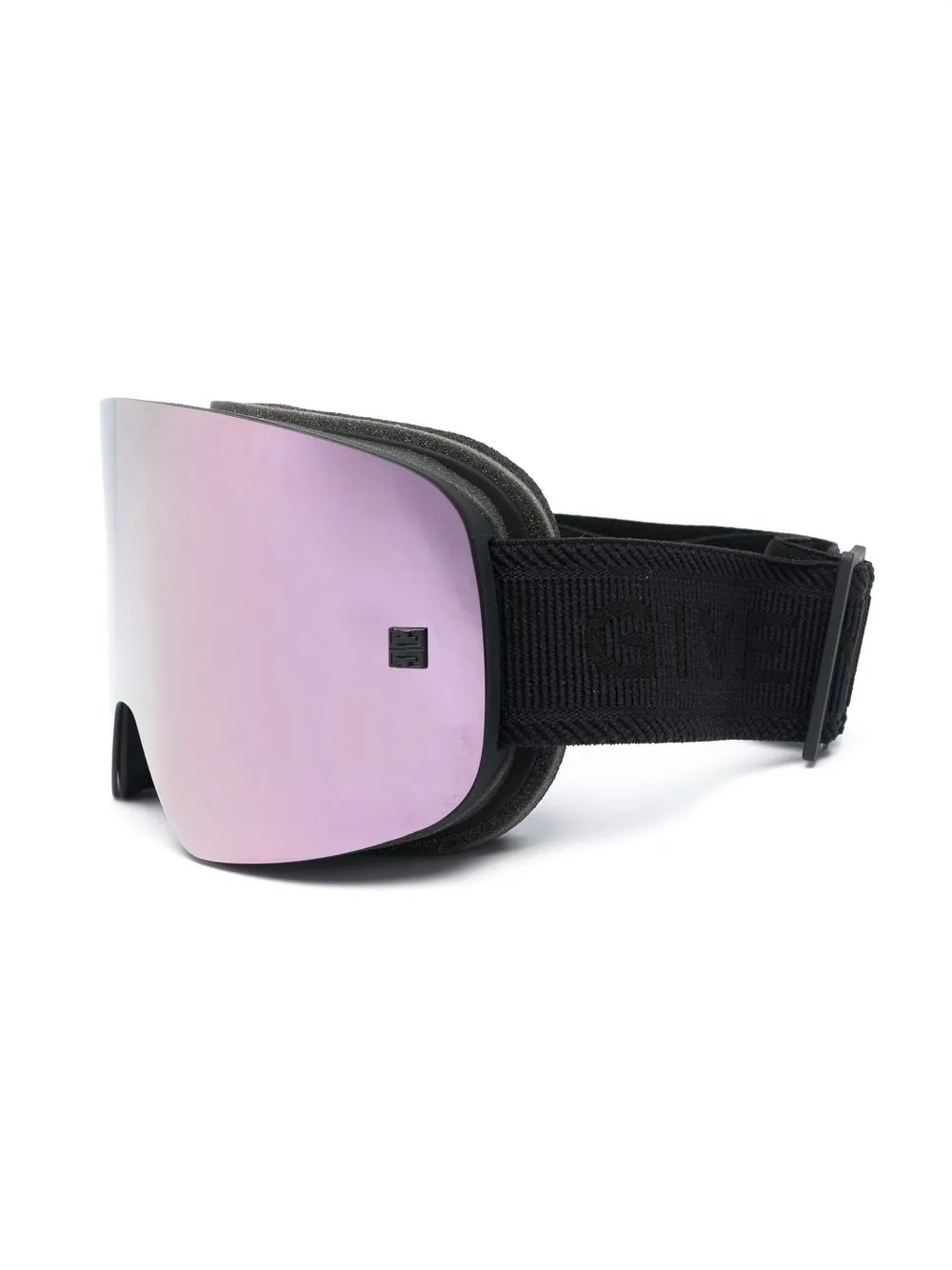 Givenchy Eyewear Skibril met spiegelglazen Zwart