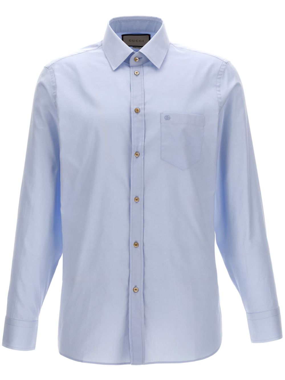 Gucci Double G embroidered shirt - Blue