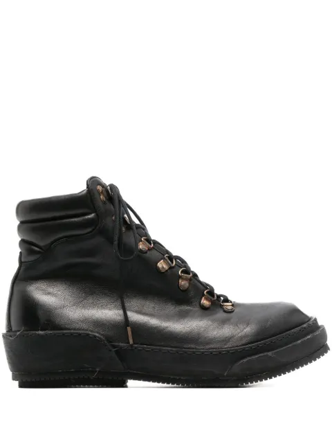 Guidi lace-up leather ankle boots