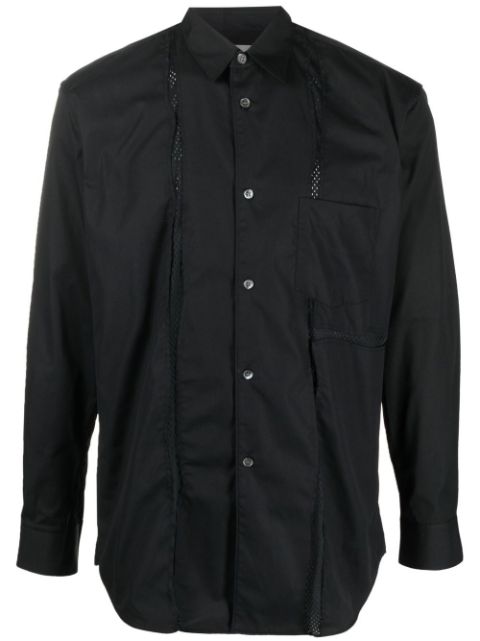 Comme Des Garcons Shirt mesh-panelled long-sleeve shirt Men