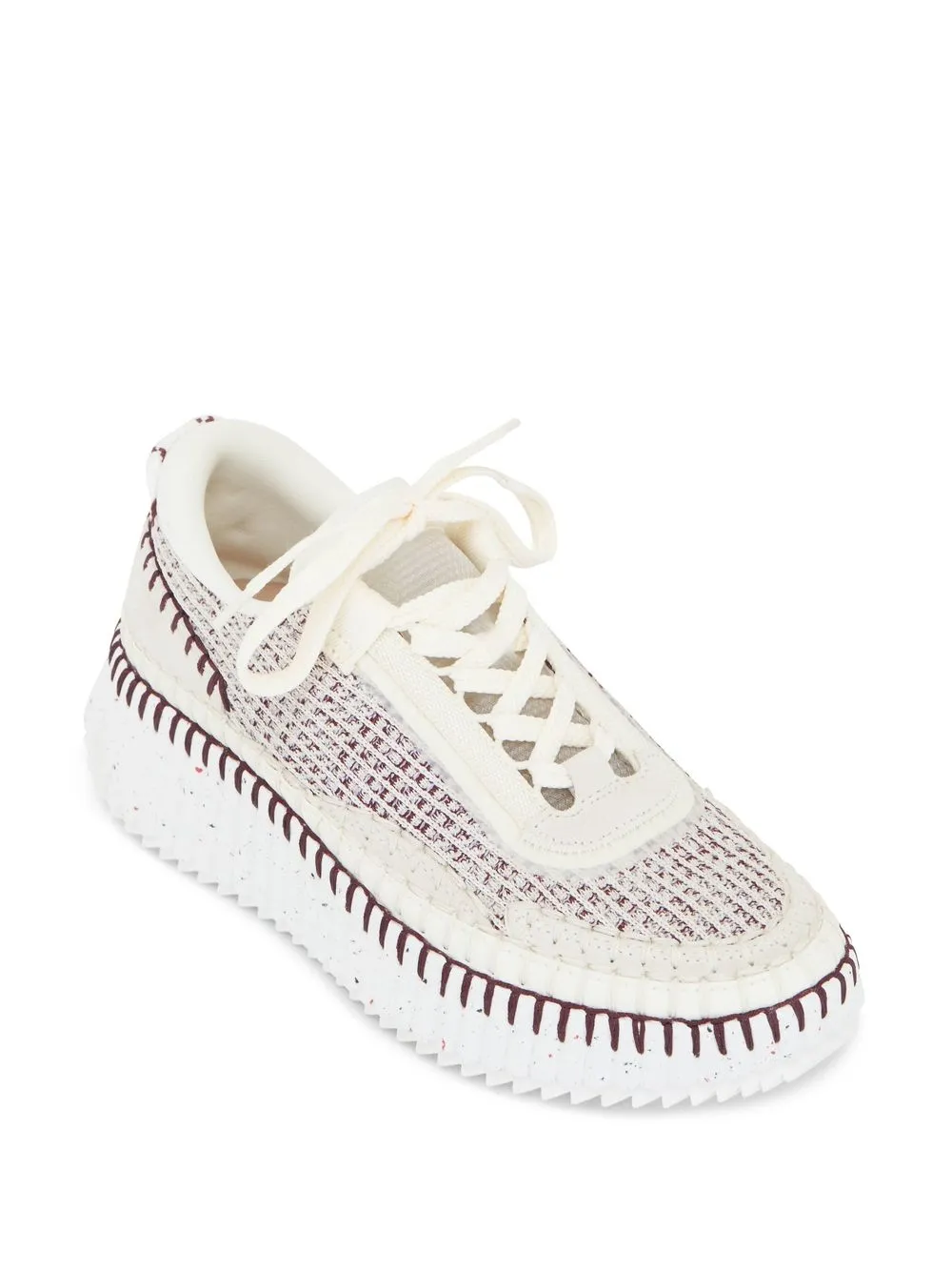 Shop Chloé Nama Low-top Sneakers In White