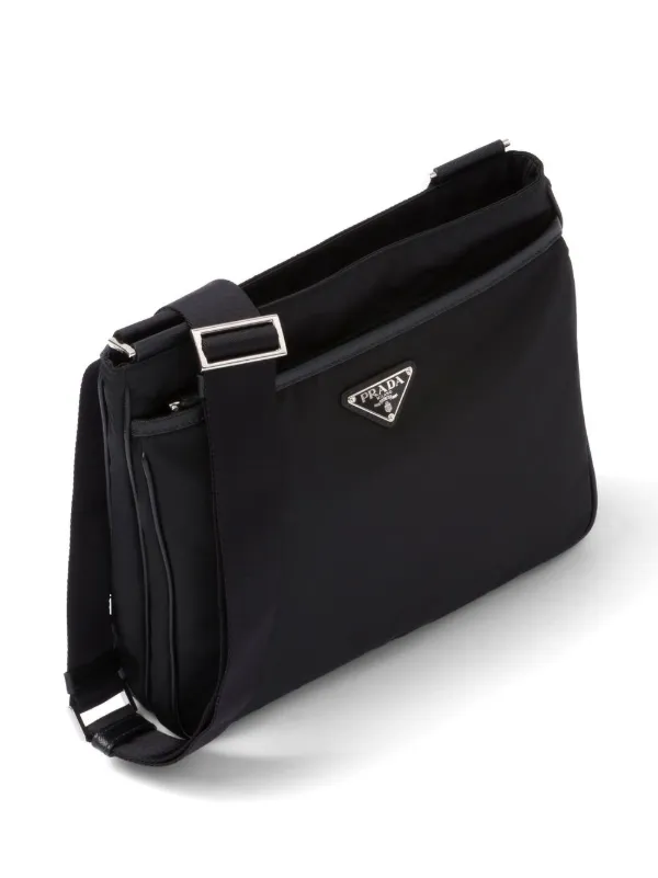 Prada Tessuto Bow-Detail Cross-Body Bag in Black