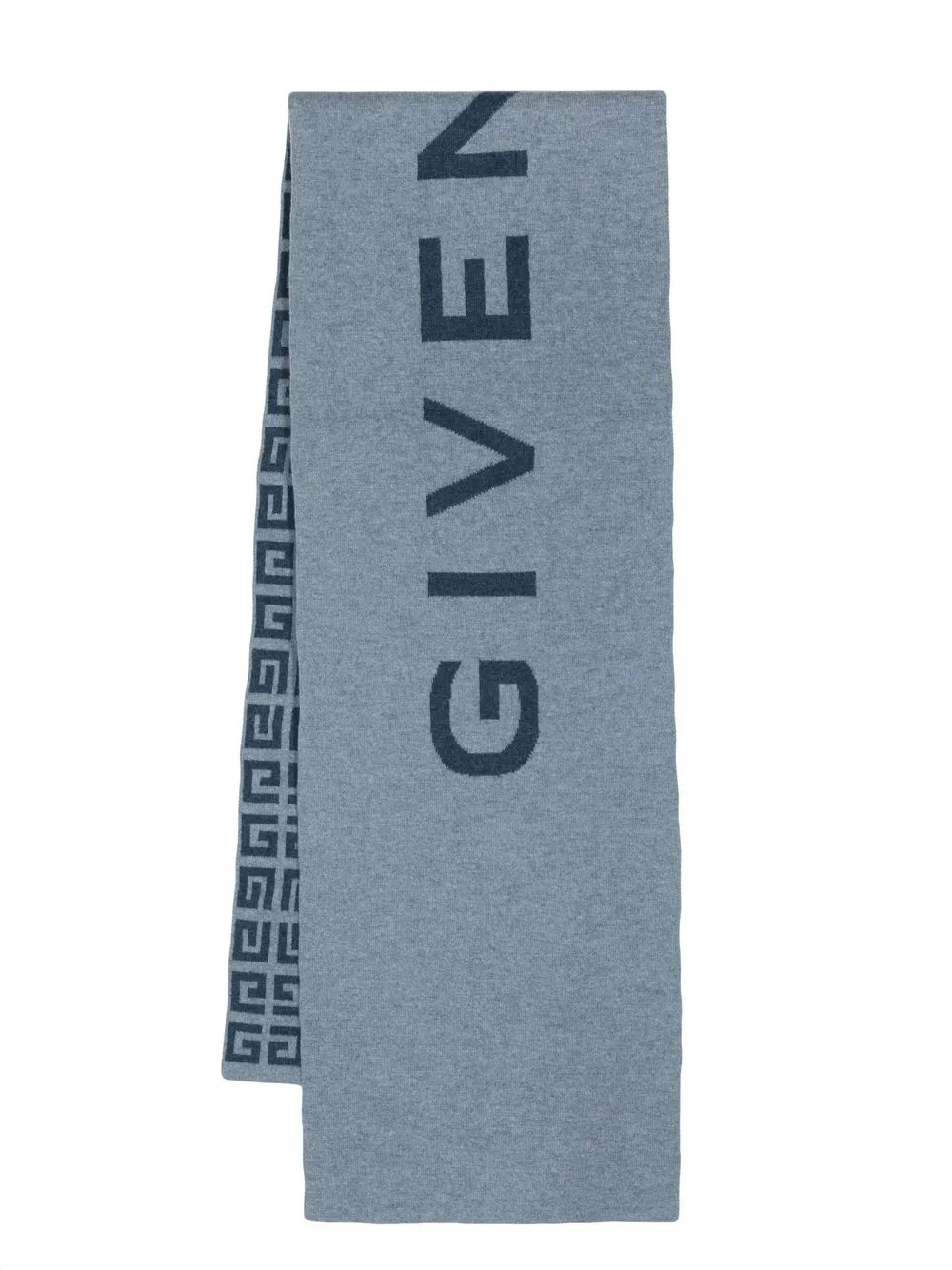 

Givenchy reversible logo-intarsia scarf - Blue