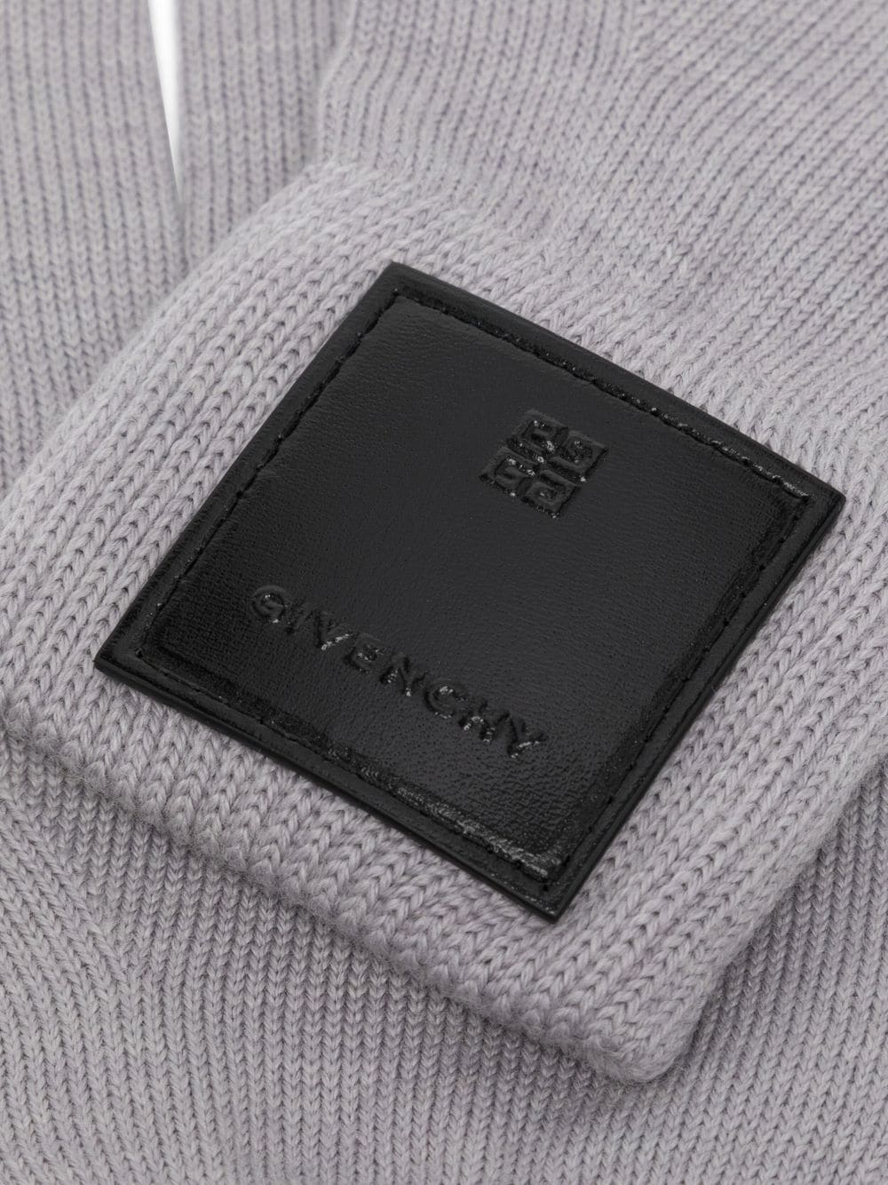 Givenchy Logo-patch Woollen Gloves in Gray for Men