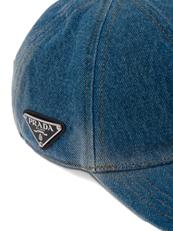 PRADA デニム キャップ 帽子 XXL 希少 美品 Prada デニム キャップ | ブルー | FARFETCH JP