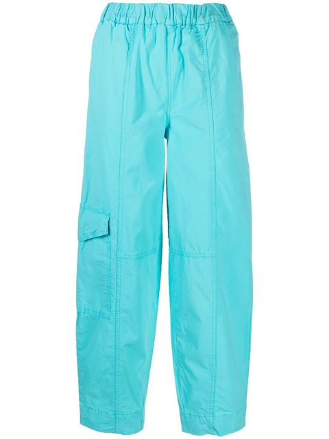 GANNI Cotton-Canvas Curve Pants