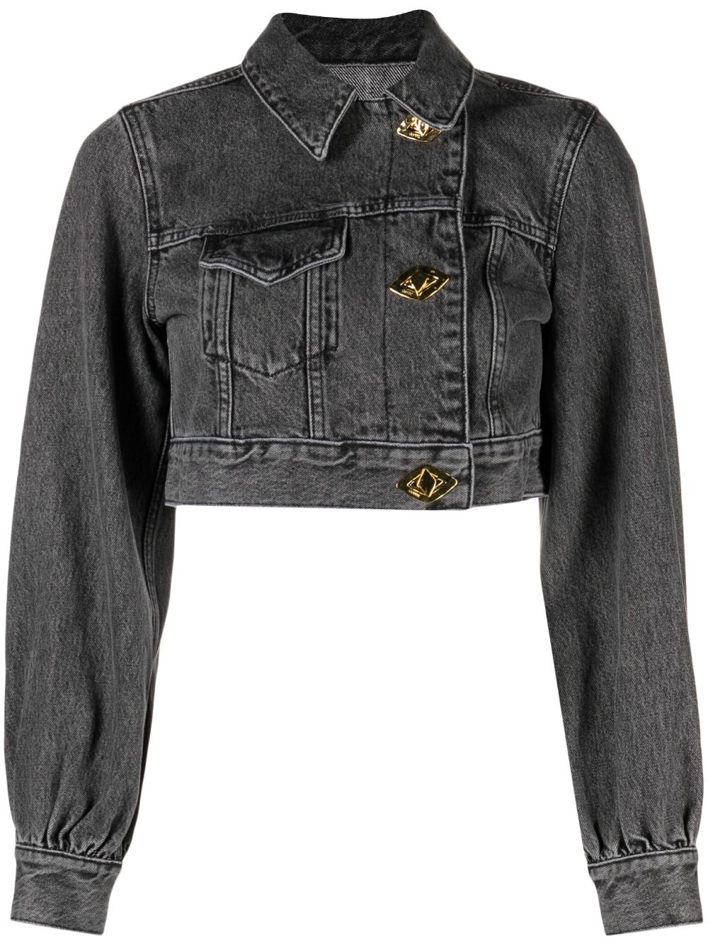 GANNI CROPPED DENIM JACKET