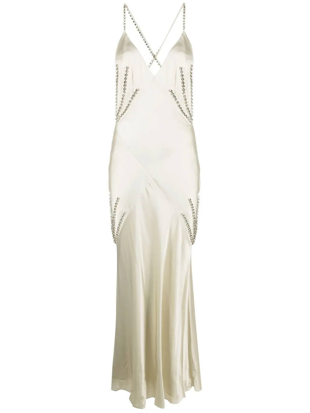 De La Vali Pantomime crystal-embellished maxi dress