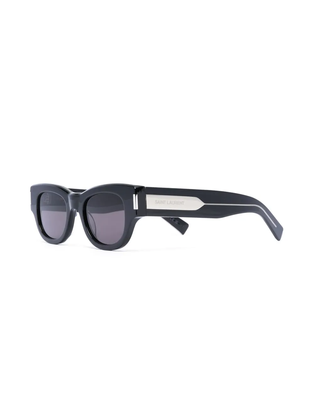 Shop Saint Laurent Naked Wire Core Cat-eye Sunglasses In Black