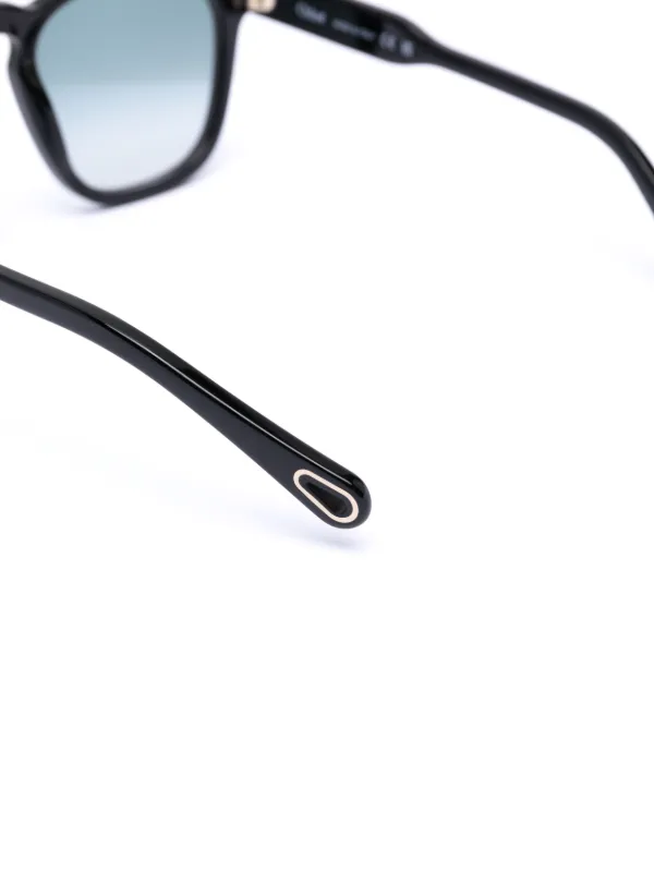 Chloé Eyewear Xena ラウンドフレーム サングラス | ブラック