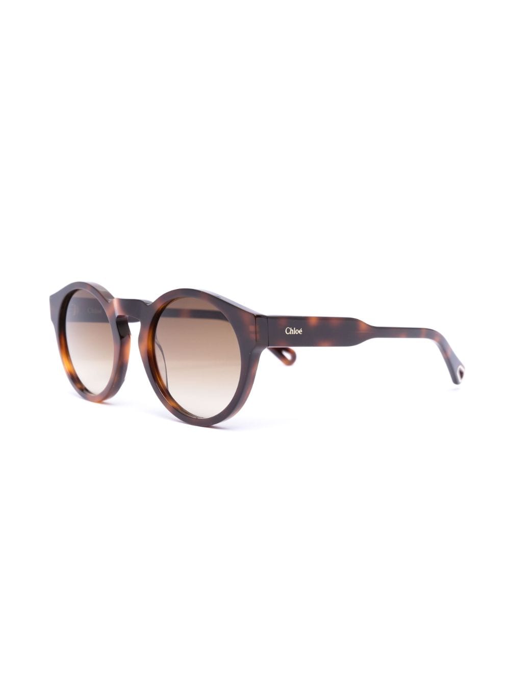 Shop Chloé Xena Round-frame Sunglasses In Brown