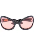 Gucci Eyewear tinted oversize-frame sunglasses - Black