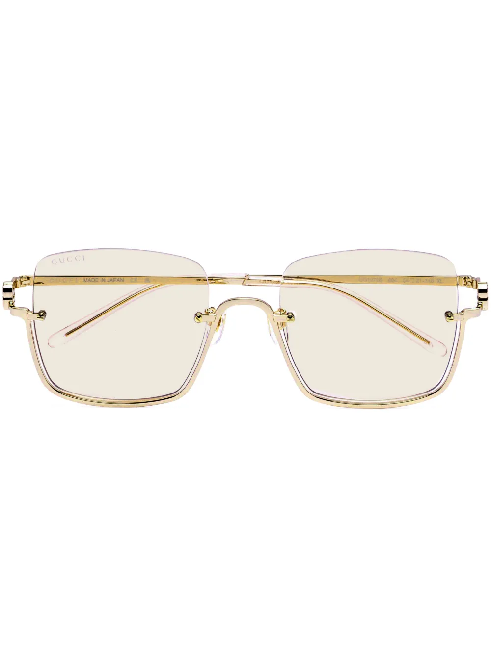 Gucci 超大方框太阳眼镜 In Gold