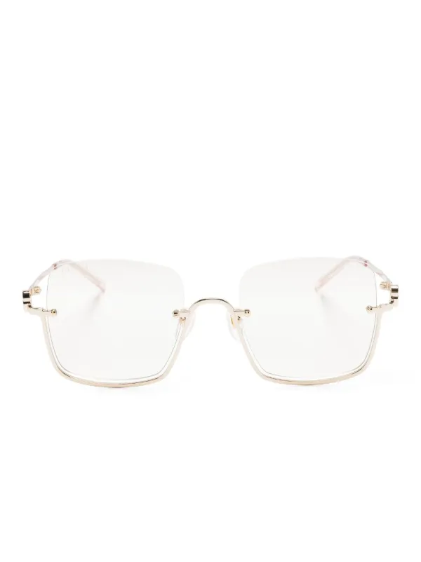 Gucci Eyewear スクエアフレーム サングラス | ゴールドトーン