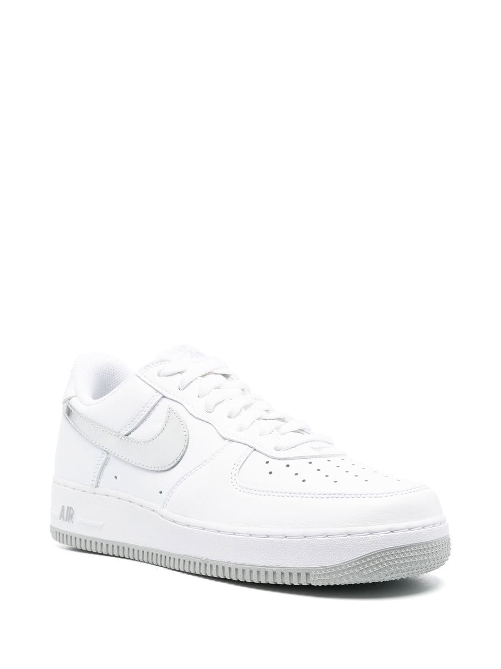 Shop Nike Air Force 1 Low "silver Swoosh" Sneakers In White
