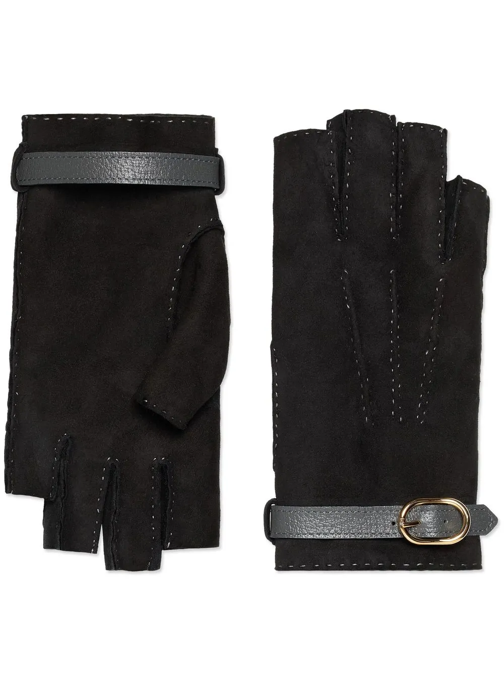 Gucci Suede Fingerless Gloves Farfetch