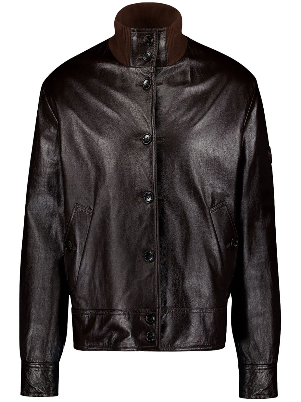 Gucci reversible leather jacket - Brown