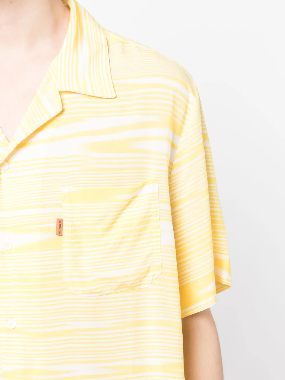 Missoni Abstract-pattern Short-sleeve Shirt In Yellow
