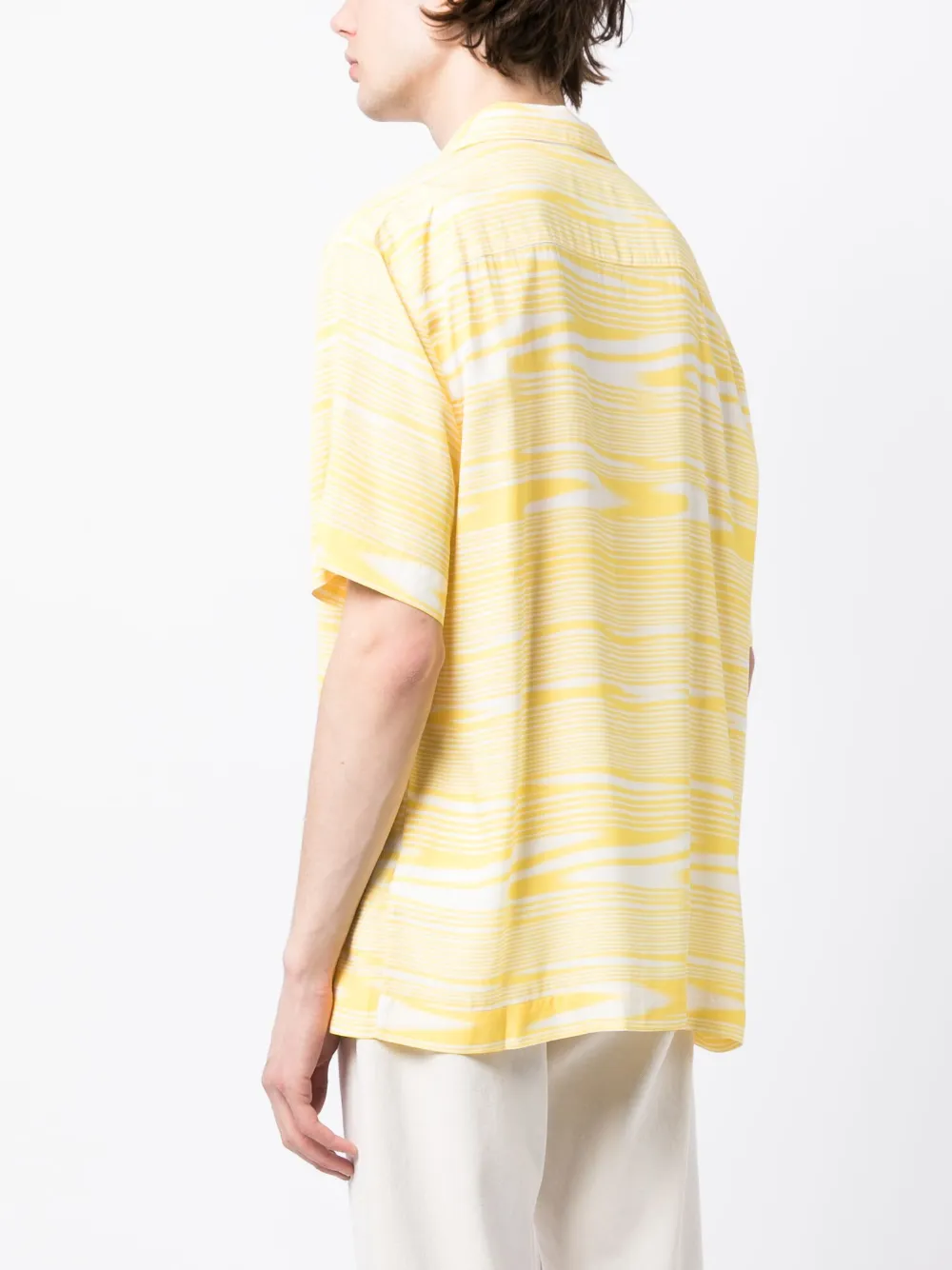 Missoni Abstract-pattern Short-sleeve Shirt In Yellow