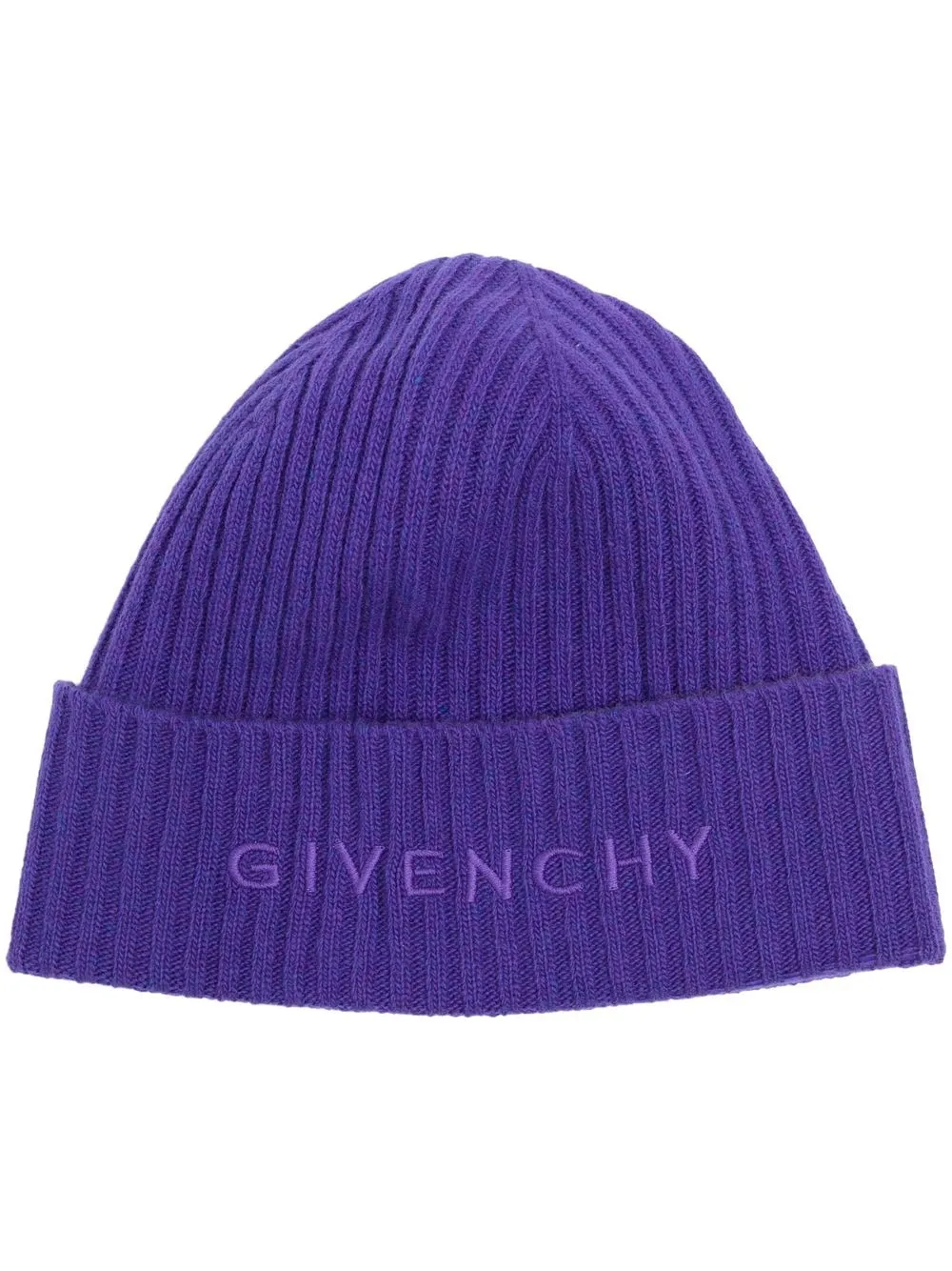 

Givenchy embroidered-logo ribbed-knit beanie - Purple