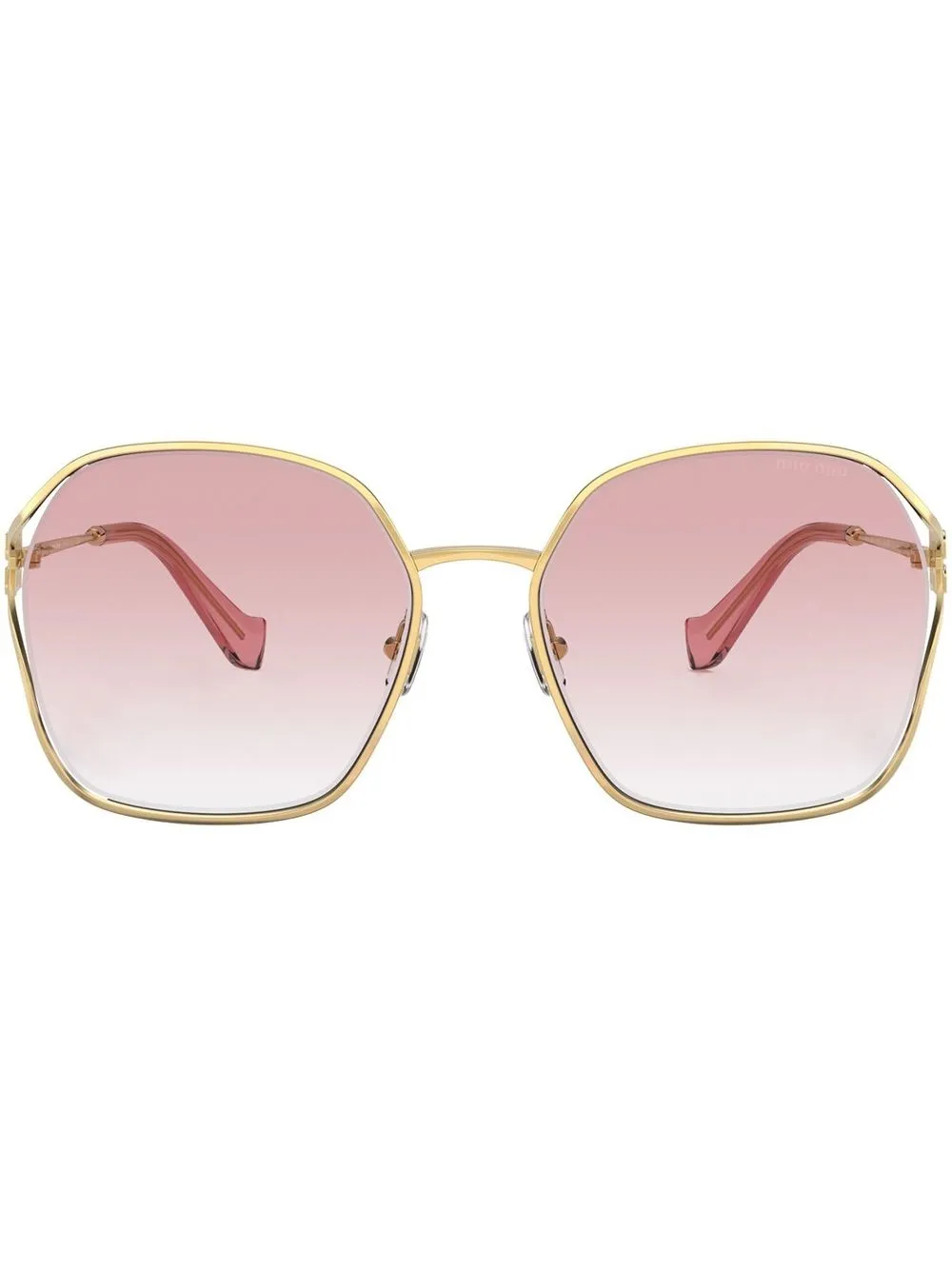 

Miu Miu Eyewear lentes de sol con armazón oversize y efecto degradado - Dorado