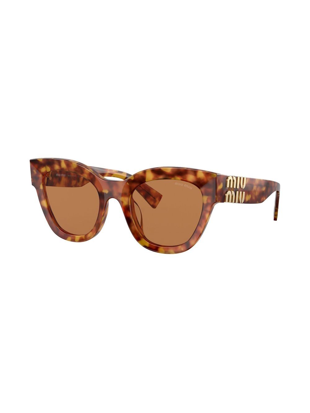 Shop Miu Miu Glimpse Tortoiseshell Sunglasses In Brown