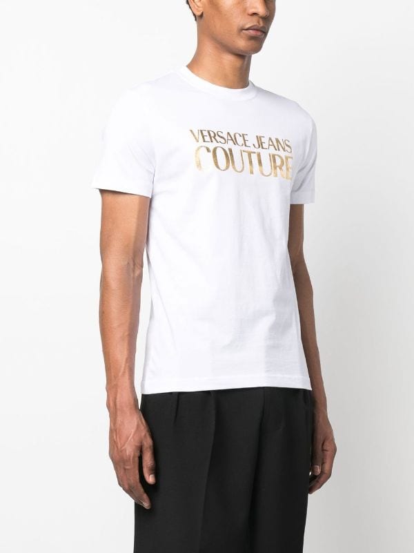 dump formaat oorsprong Versace Jeans Couture Foil Logo Cotton T-shirt - Farfetch