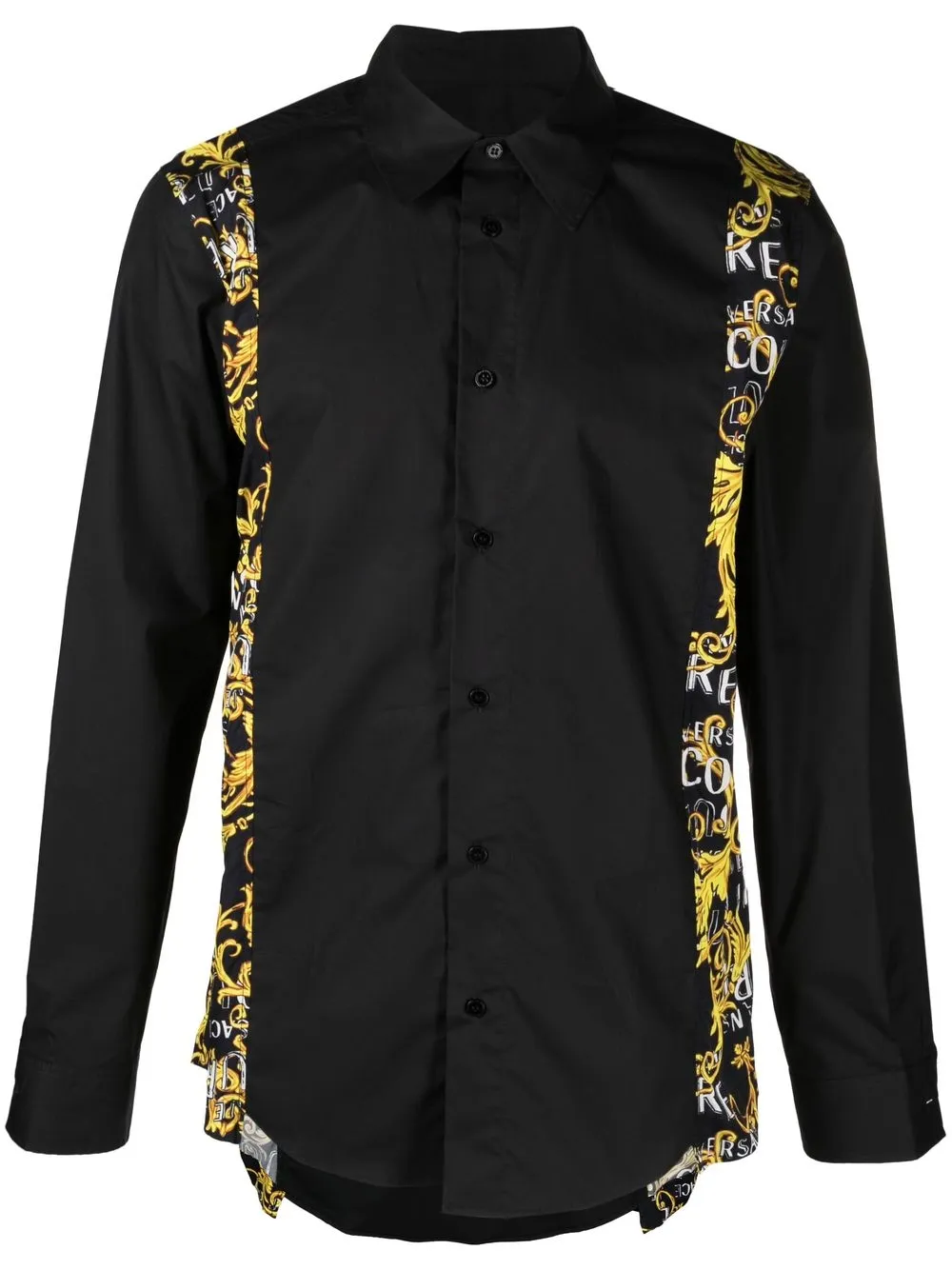 

Versace Jeans Couture baroque-panelled long-sleeve shirt - Black