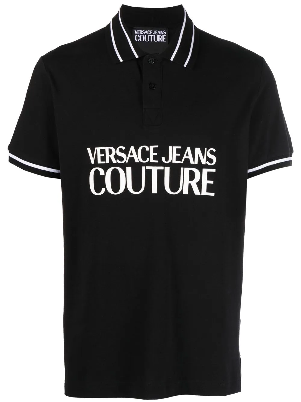 

Versace Jeans Couture playera tipo polo con logo estampado - Negro