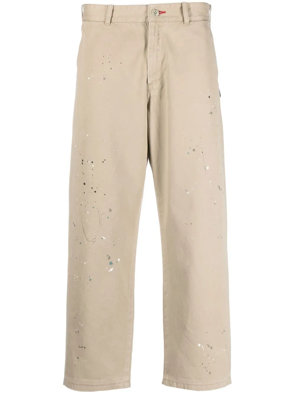 

Neighborhood paint splatter straight-leg trousers - Neutrals