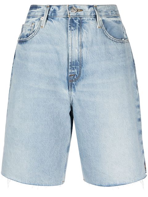 FRAME distressed-effect denim shorts 
