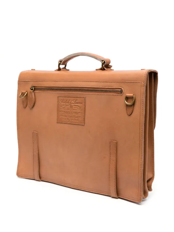 Polo Ralph Lauren Engraved Logo Leather Briefcase - Farfetch