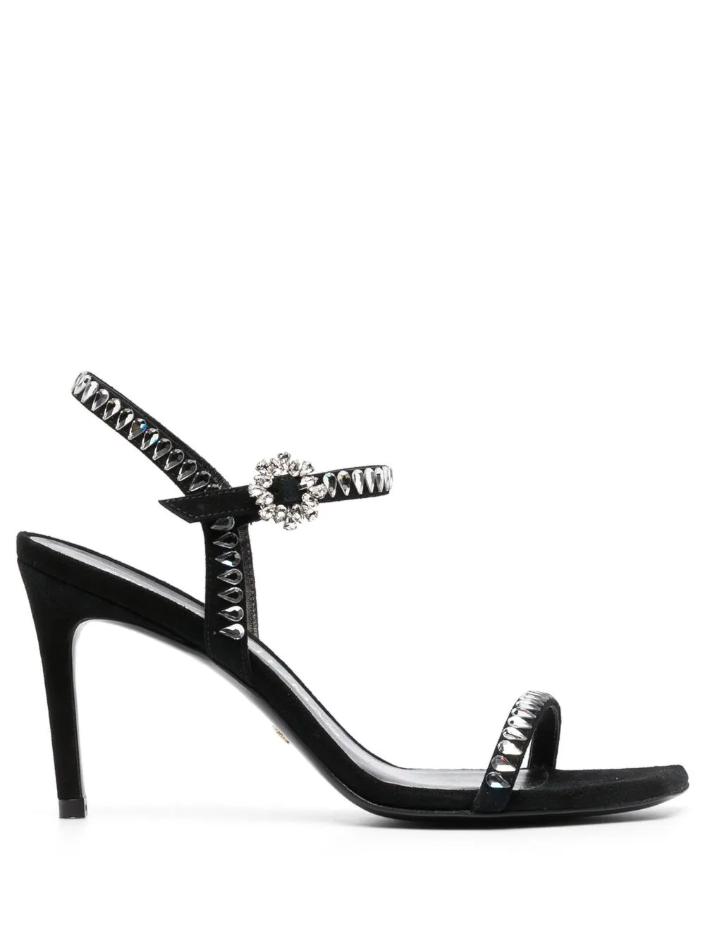 

Stuart Weitzman crystal-embellished 90mm leather sandals - Black