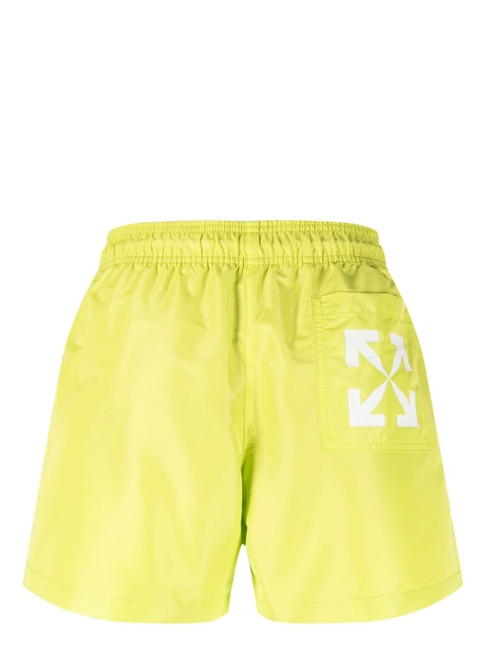 Off-White Zwembroek met Arrows-print - Groen