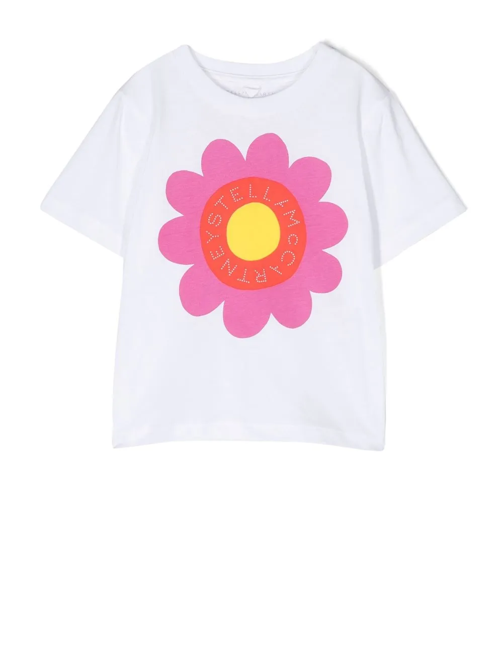 

Stella McCartney Kids flower-print detail T-shirt - White