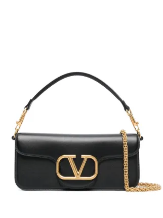 レア ヴァレンティノ サークルロゴ ゴールド金具 レザー ショルダーバッグ Valentino Garavani レザー ショルダーバッグ | ブラック | FARFETCH JP