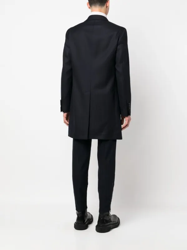 コート TAGLIATORE BLACK WOOL COAT Tagliatore single-breasted Wool Coat | Black | FARFETCH