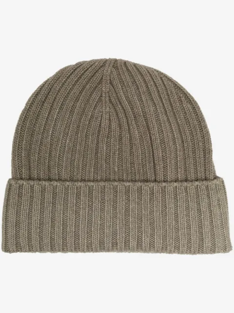 Dell'oglio cashmere ribbed knit beanie