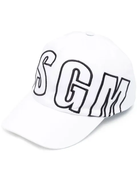 MSGM casquette en coton à logo brodé